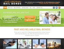 Tablet Screenshot of jamesbrennanbailbonds.com